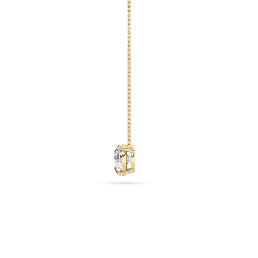 0.5Cttw Round Shaped Lab Grown Diamond (F/VS) Necklace in 14K Gold