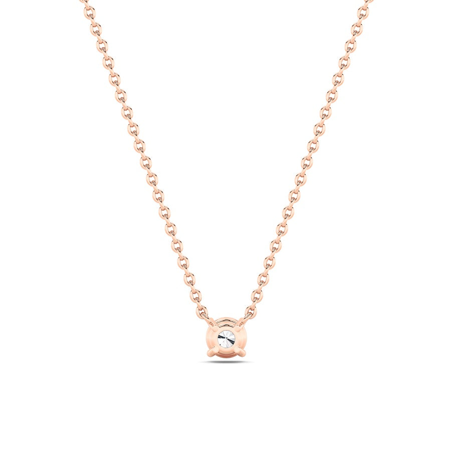 0.5Cttw Round Shaped Lab Grown Diamond (F/VS) Necklace in 14K Gold