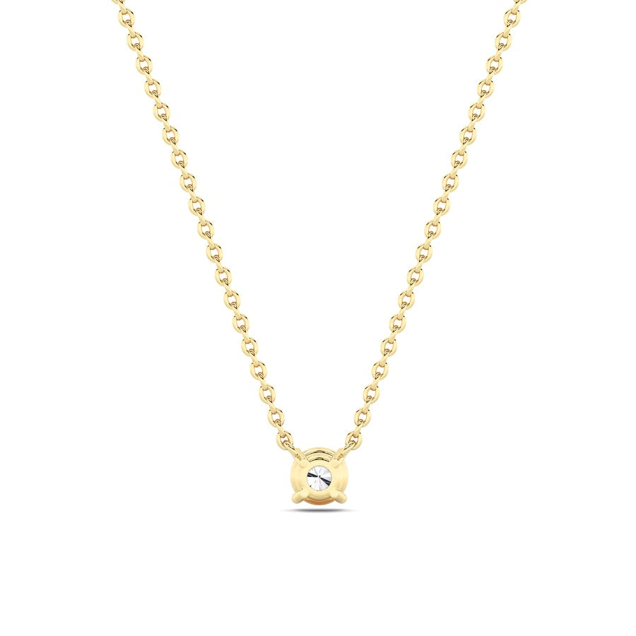 0.75Cttw Round Shaped Lab Grown Diamond (F/VS) Solitaire Necklace in 14K Gold