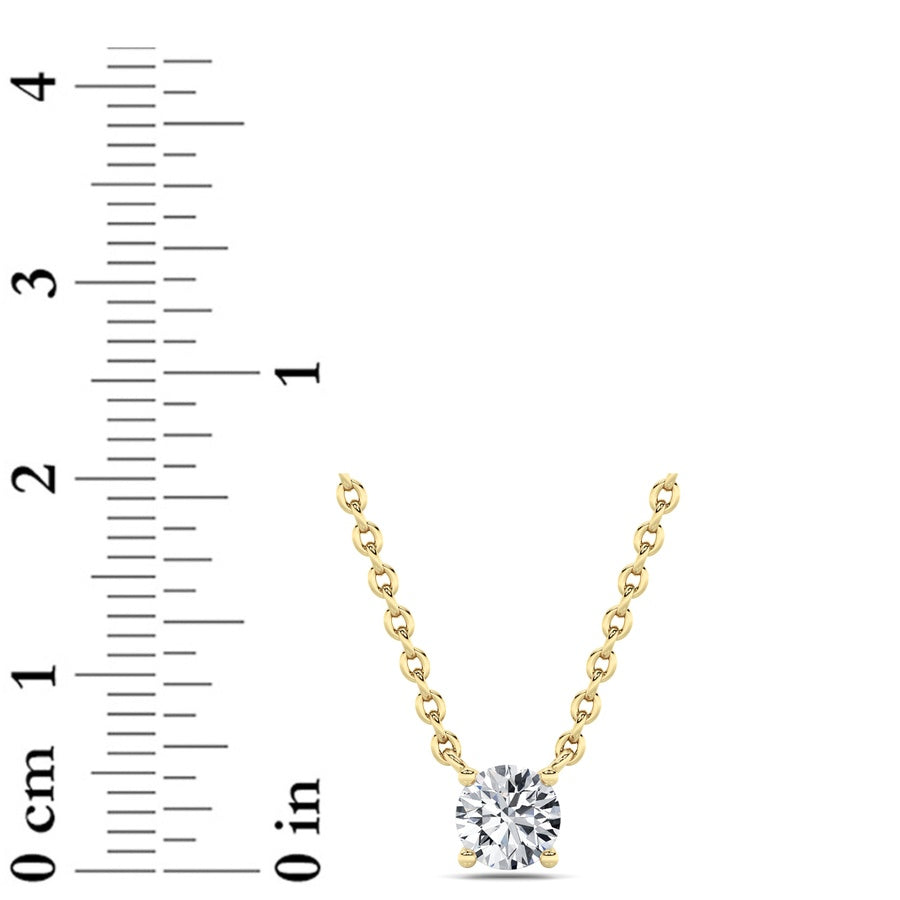 Round Shape Solitaire Necklace lab grown diamond