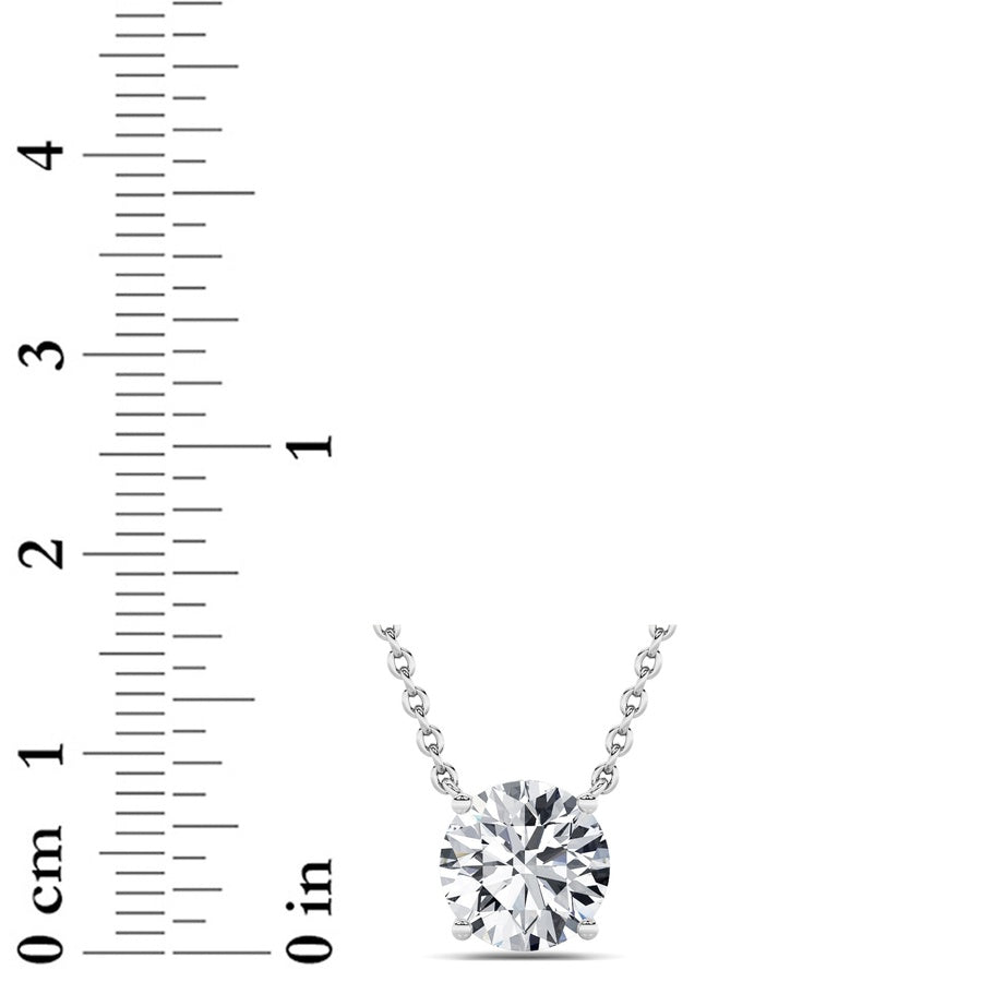 2.5Cttw Round Shaped Lab Grown Diamond (F/VS) Necklace in 14K Gold