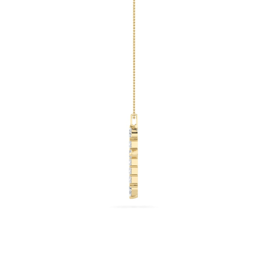 Pear Shape Cross Pendant lab grown diamond