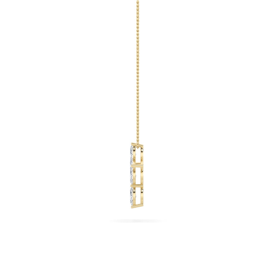 Marquise Shape Cross Pendant lab grown diamond