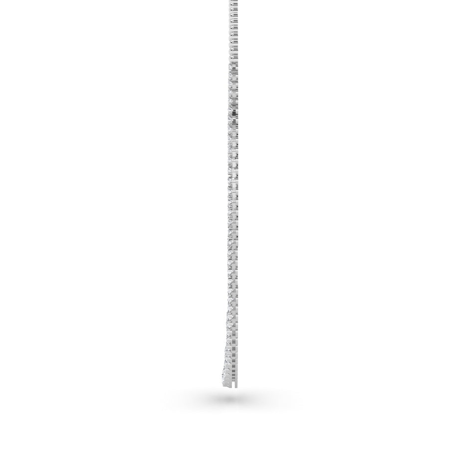 10Cttw Round Shaped Lab Grown Diamond (F/VS) Graduating Half Riviera Necklace in 14K Gold