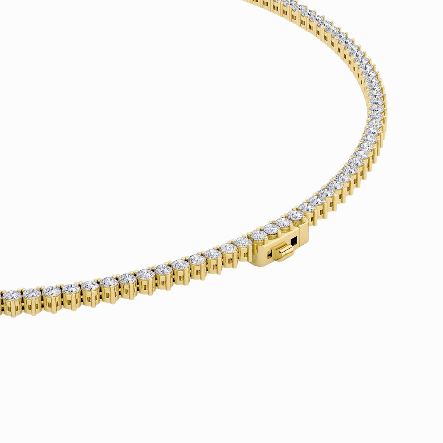 Round Shape Three Prong Graduating Necklace lab grown diamond