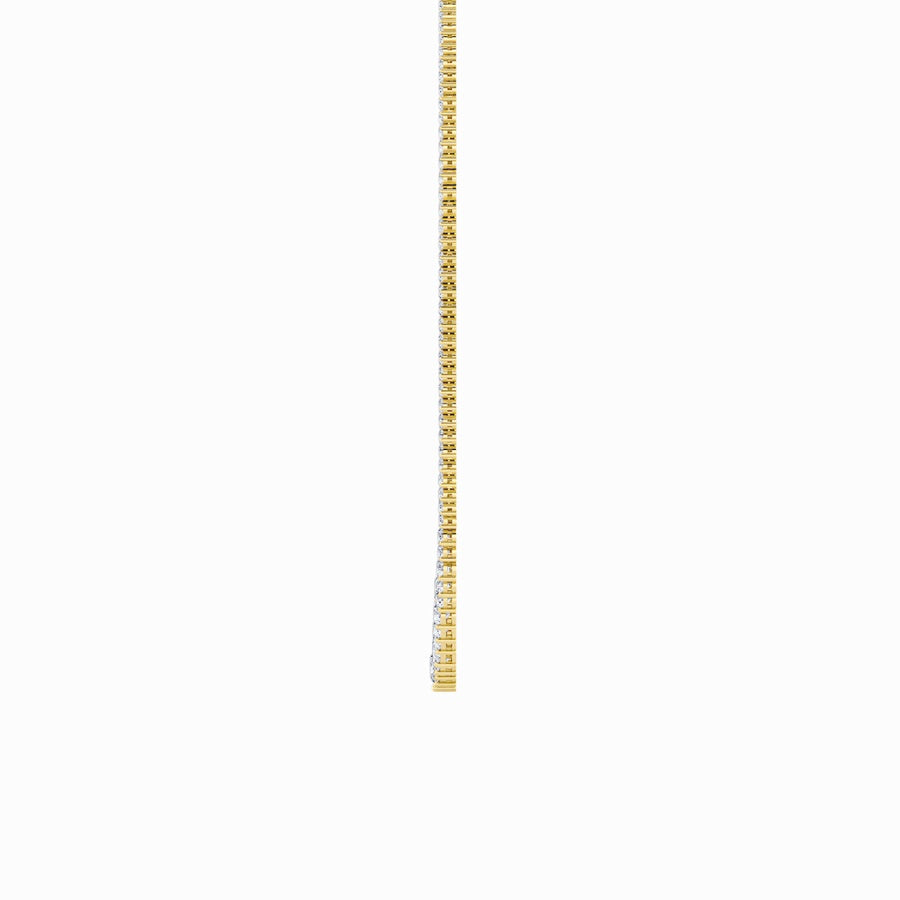 Round Shape Three Prong Graduating Necklace lab grown diamond