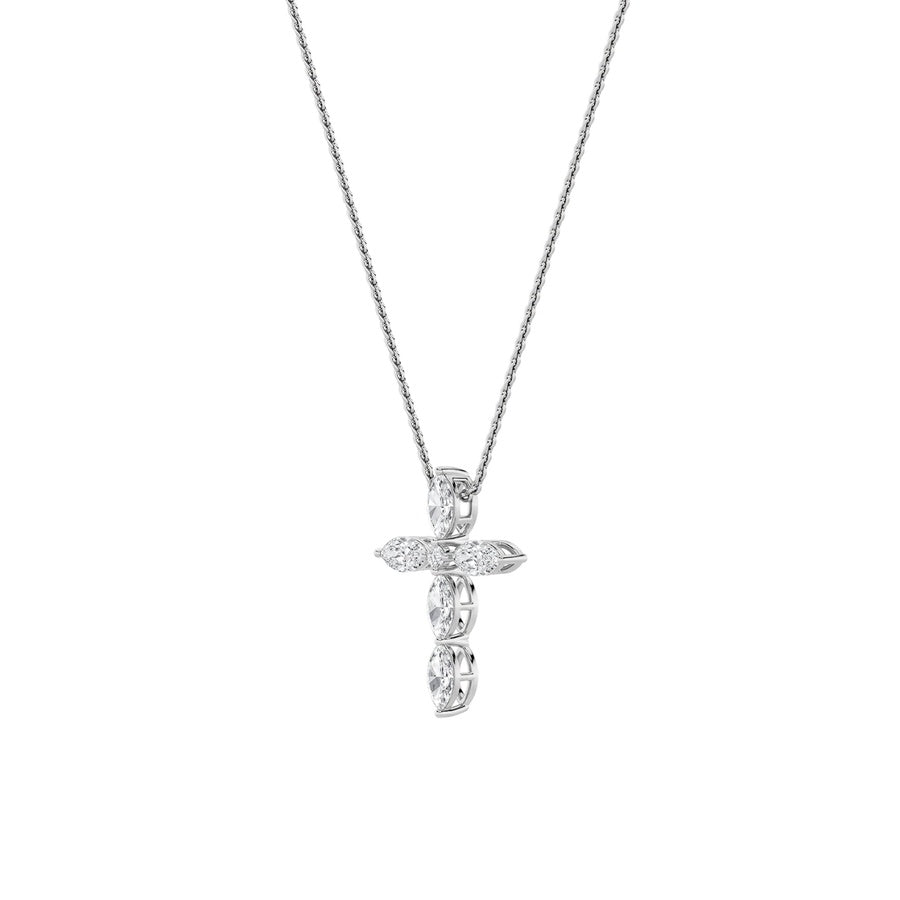 Marquise Shape Cross Pendant lab grown diamond