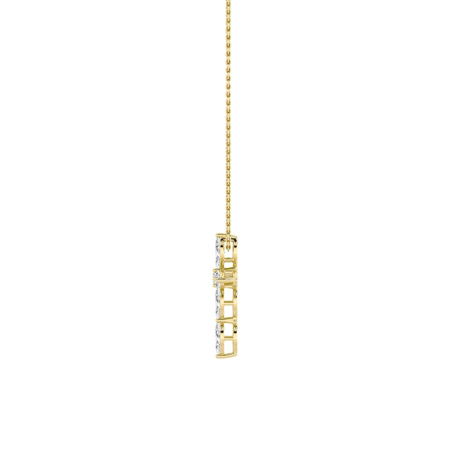 Marquise Shape Cross Pendant lab grown diamond