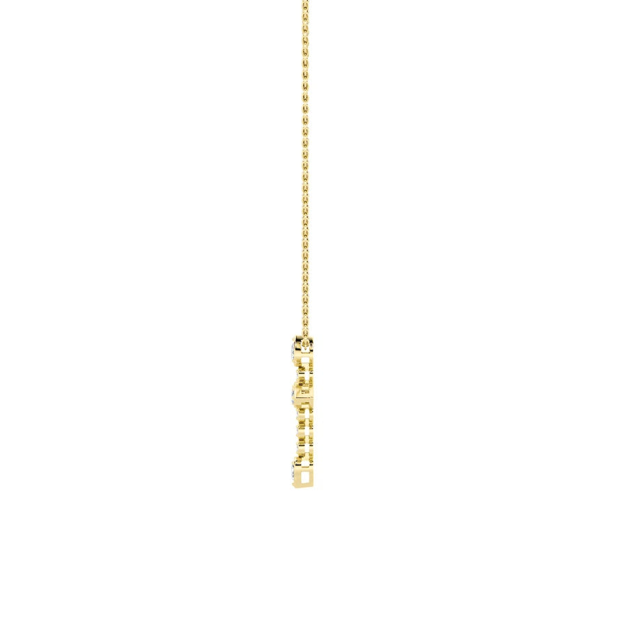 1.5Cttw Pear Shaped Lab Grown Diamond (F/VS) CrossPendant in 14K Gold