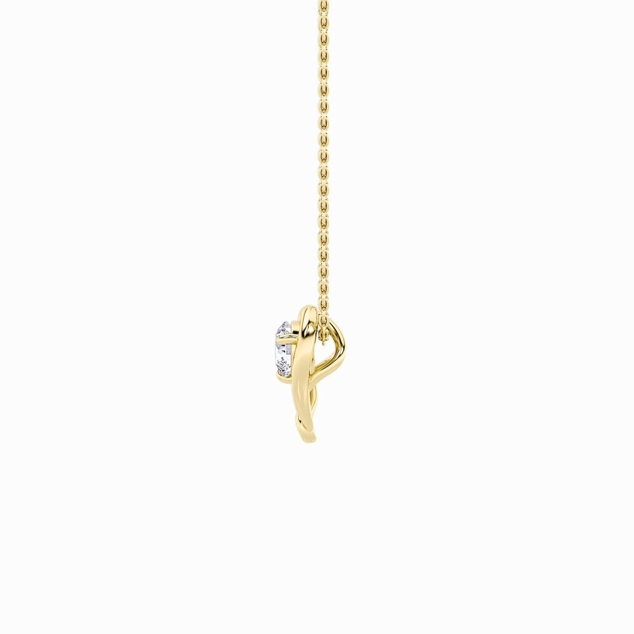 0.5Cttw Round Shaped Lab Grown Diamond (F/VS) Heart Shaped Pendant in 14K Gold