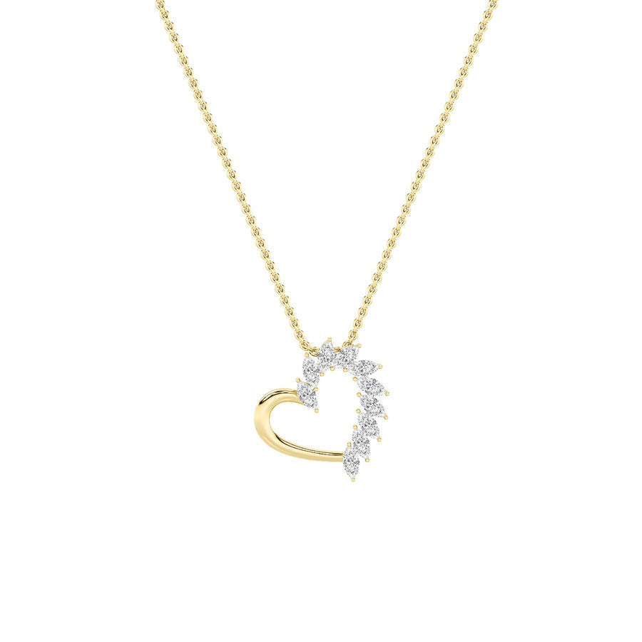 Heart Shape Pendant lab grown diamond