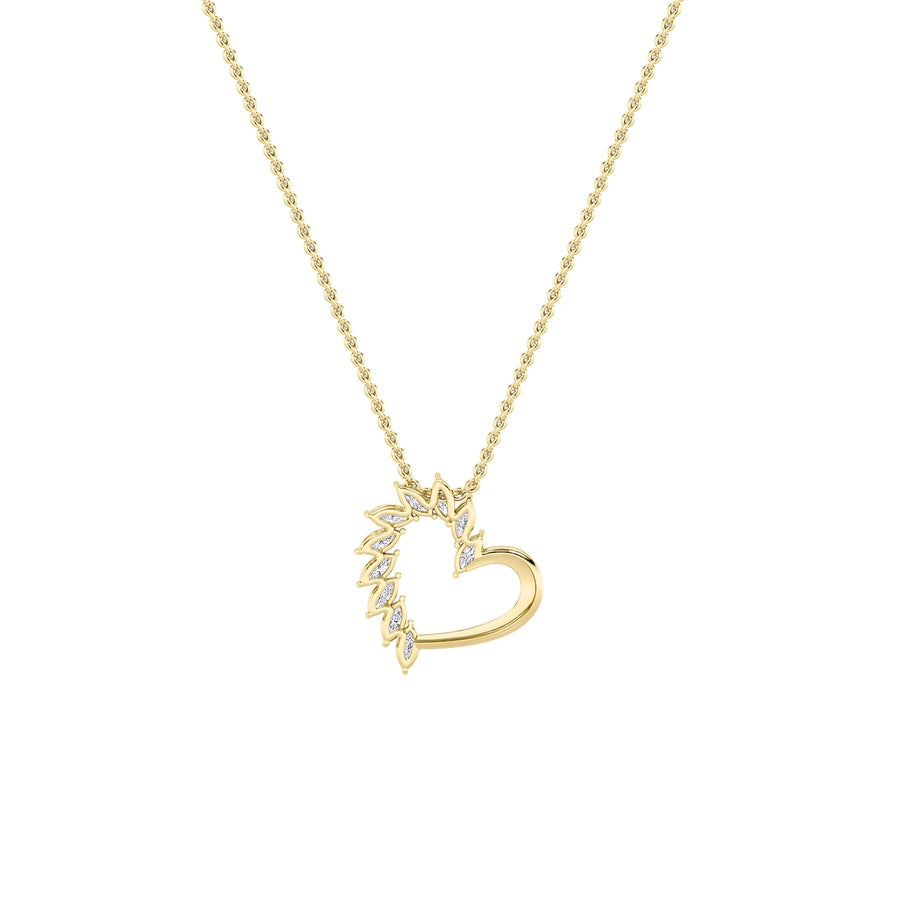 Heart Shape Pendant lab grown diamond