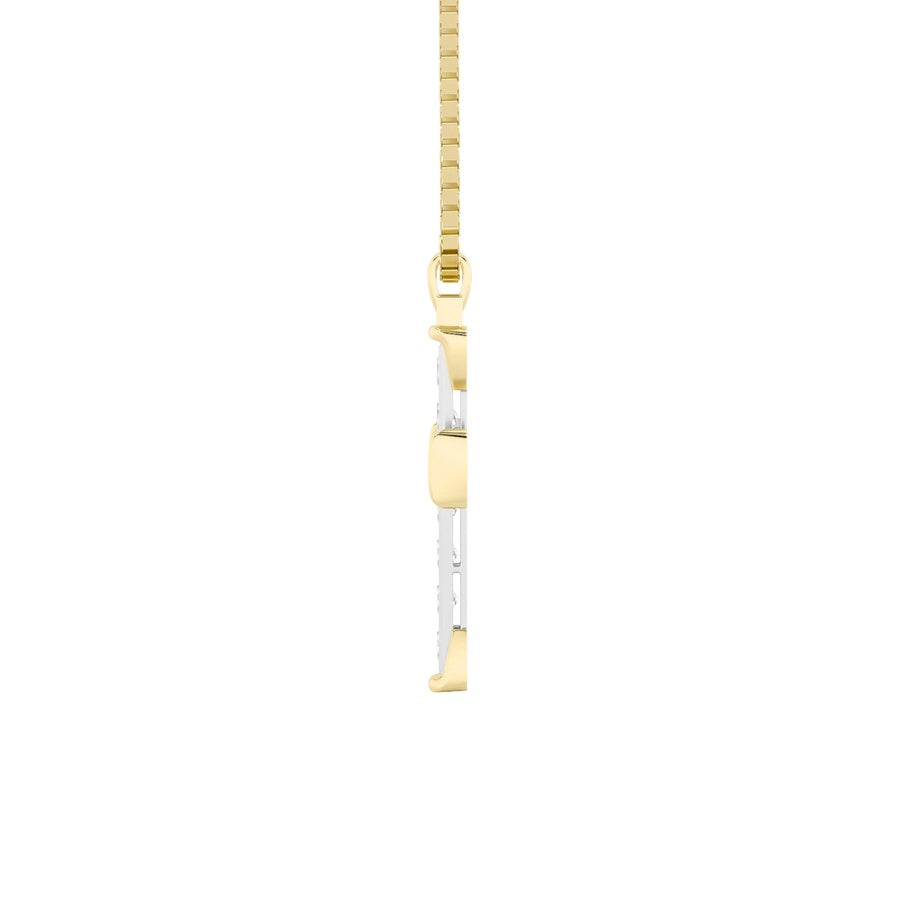 Round Shape Cross Pendant lab grown diamond