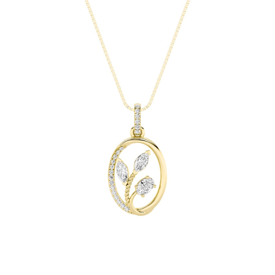 Oval Shape Pendant lab grown diamond