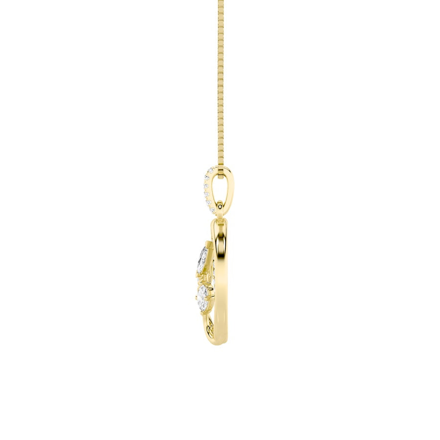 Oval Shape Pendant lab grown diamond