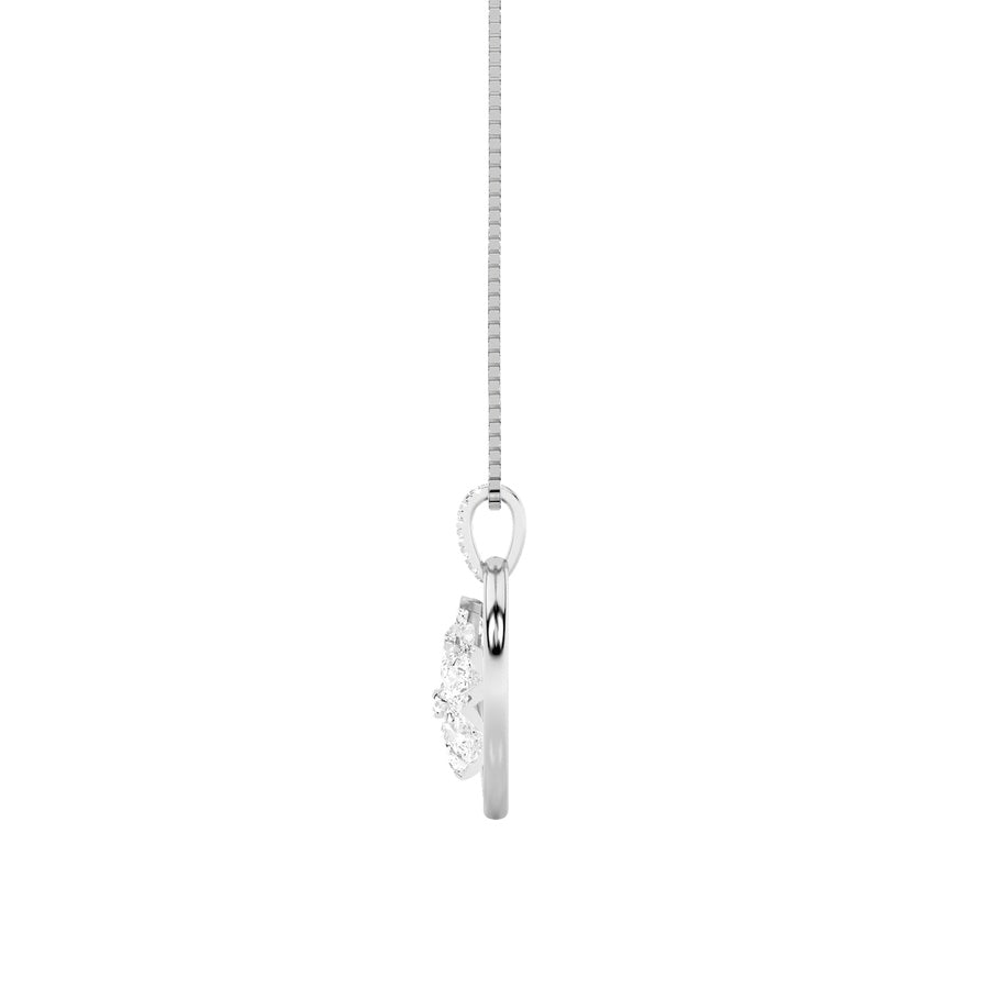 2Cttw Marquise Shaped Lab Grown Diamond (F/VS) Pendant in 14K Gold