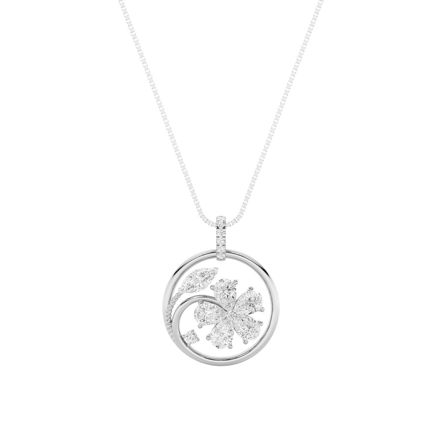 2Cttw Marquise Shaped Lab Grown Diamond (F/VS) Pendant in 14K Gold