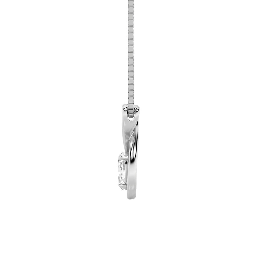 1Cttw Oval Shaped Lab Grown Diamond (G/VS) Fancy Solitaire Pendant in 14K Gold