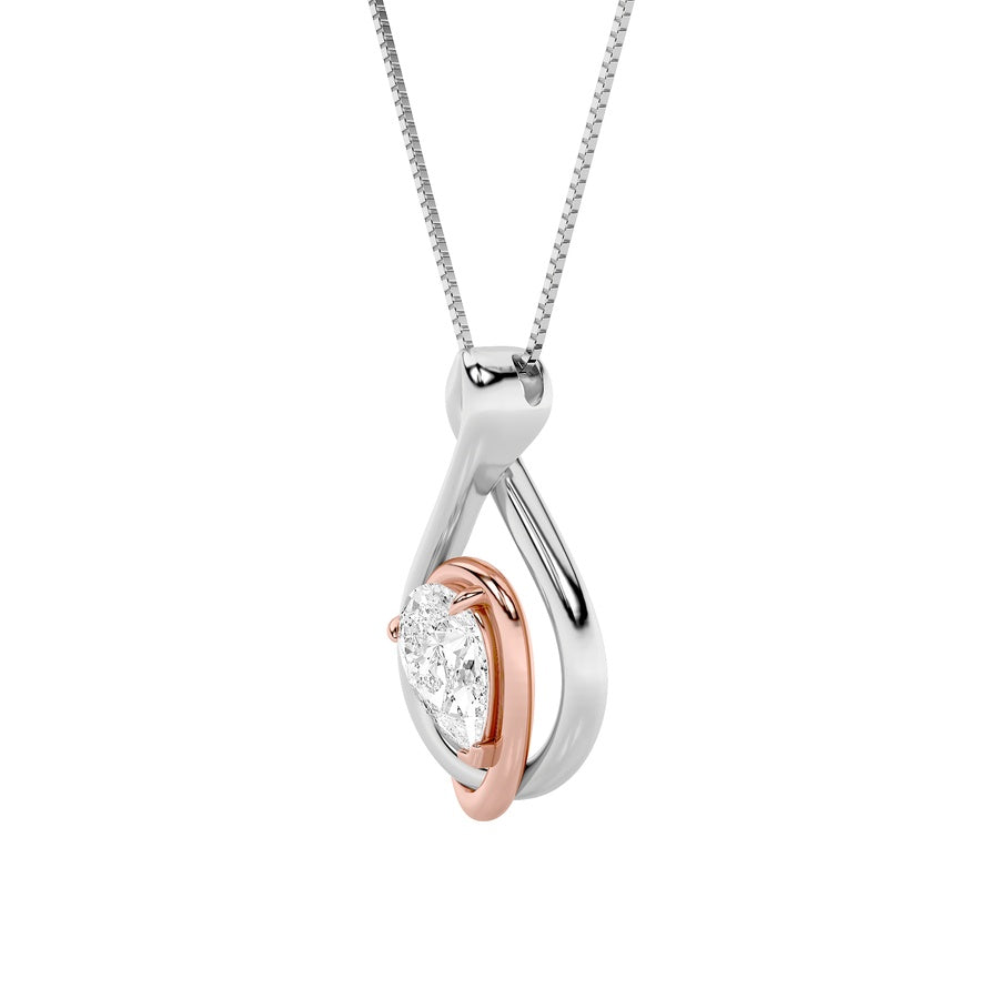 Pear Shape Fancy Solitaire Pendant lab grown diamond