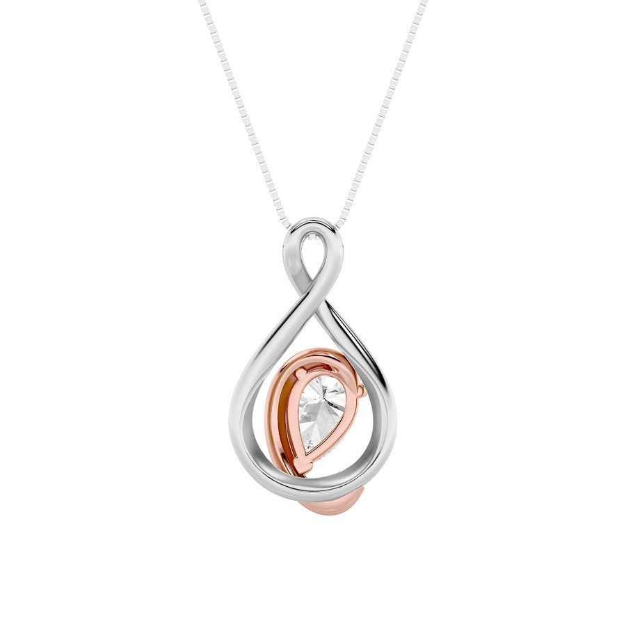 Pear Shape Fancy Solitaire Pendant lab grown diamond