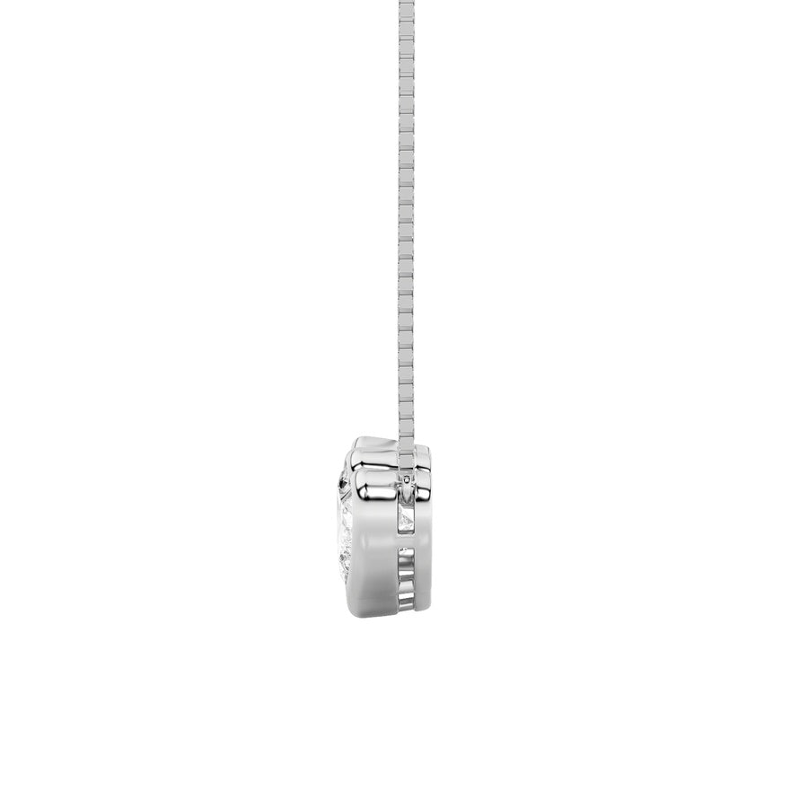 2Cttw Pear Shaped Lab Grown Diamond (F/VS) Heart Shaped Necklace in 14K Gold
