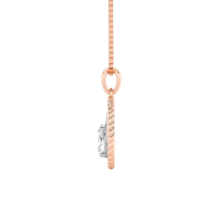 1Cttw Oval Shaped Lab Grown Diamond (F/VS) ZodiacPendant in 14K Gold