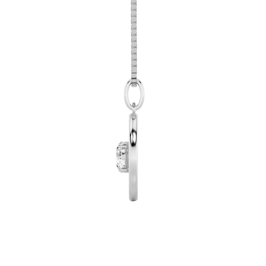 1Cttw Round Shaped Lab Grown Diamond (F/VS) ZodiacPendant in 14K Gold