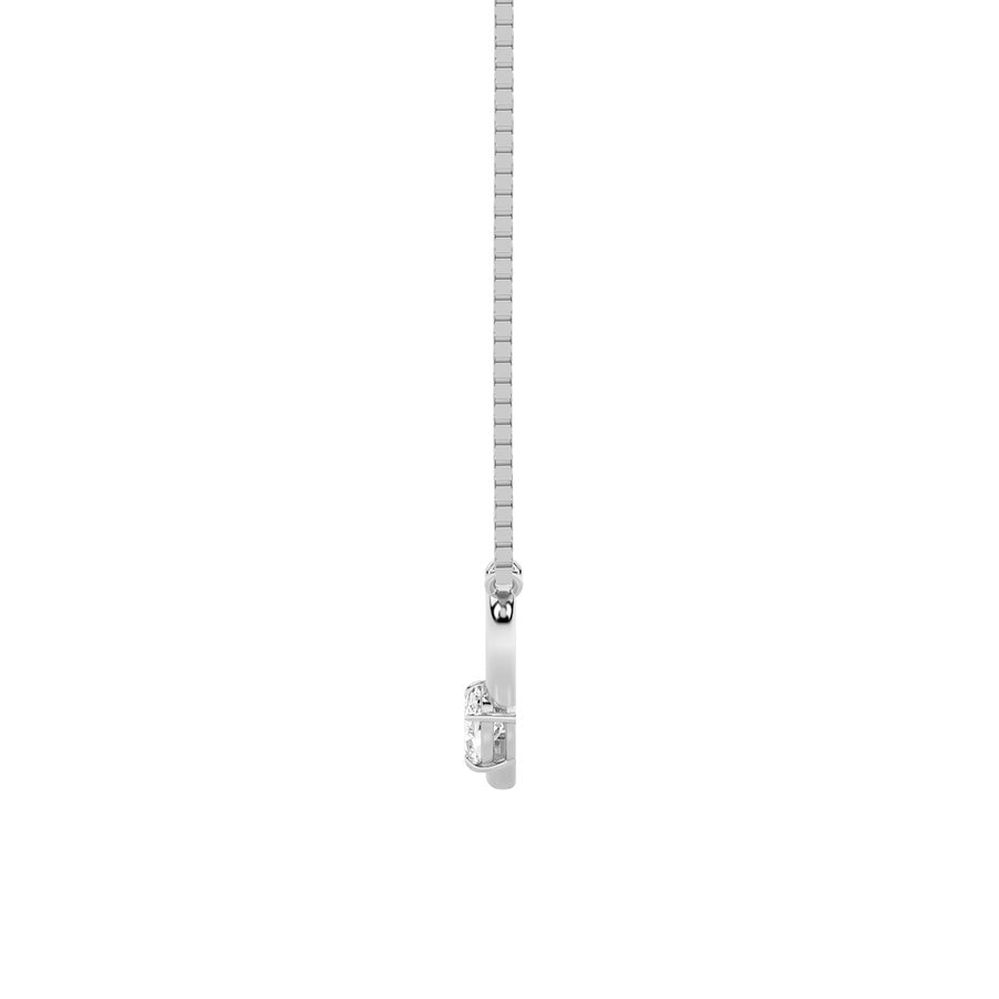 0.5Cttw Oval Shaped Lab Grown Diamond (F/VS) HeartShaped Necklace in 14K Gold