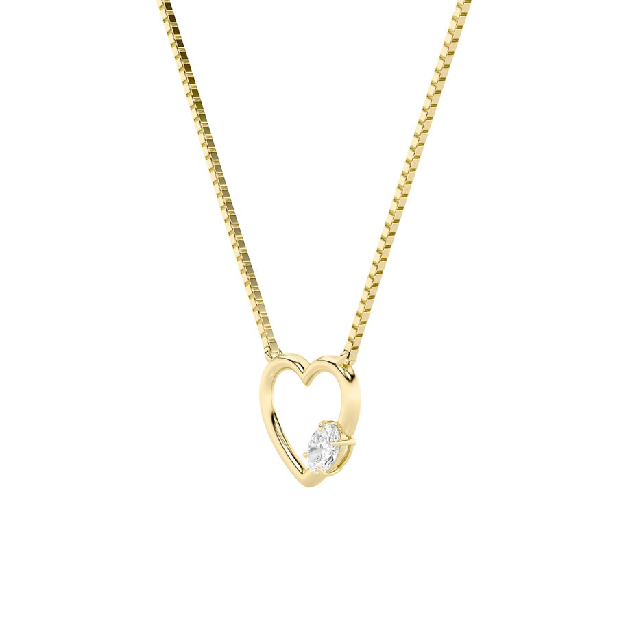 Heart Shape Necklace lab grown diamond