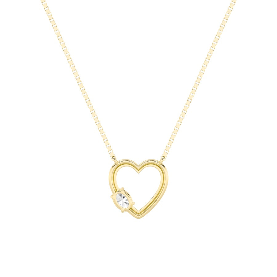 Heart Shape Necklace lab grown diamond