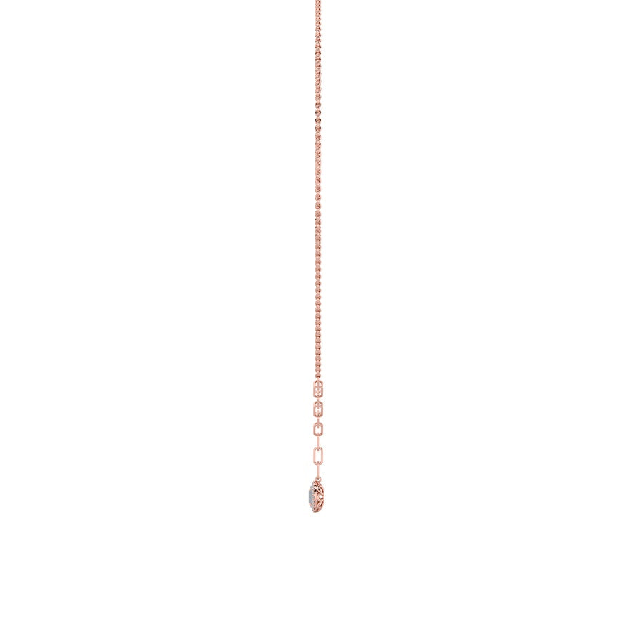 1.5Cttw Oval Shaped Lab Grown Diamond (F/VS) Solitaire Necklace in 14K Gold