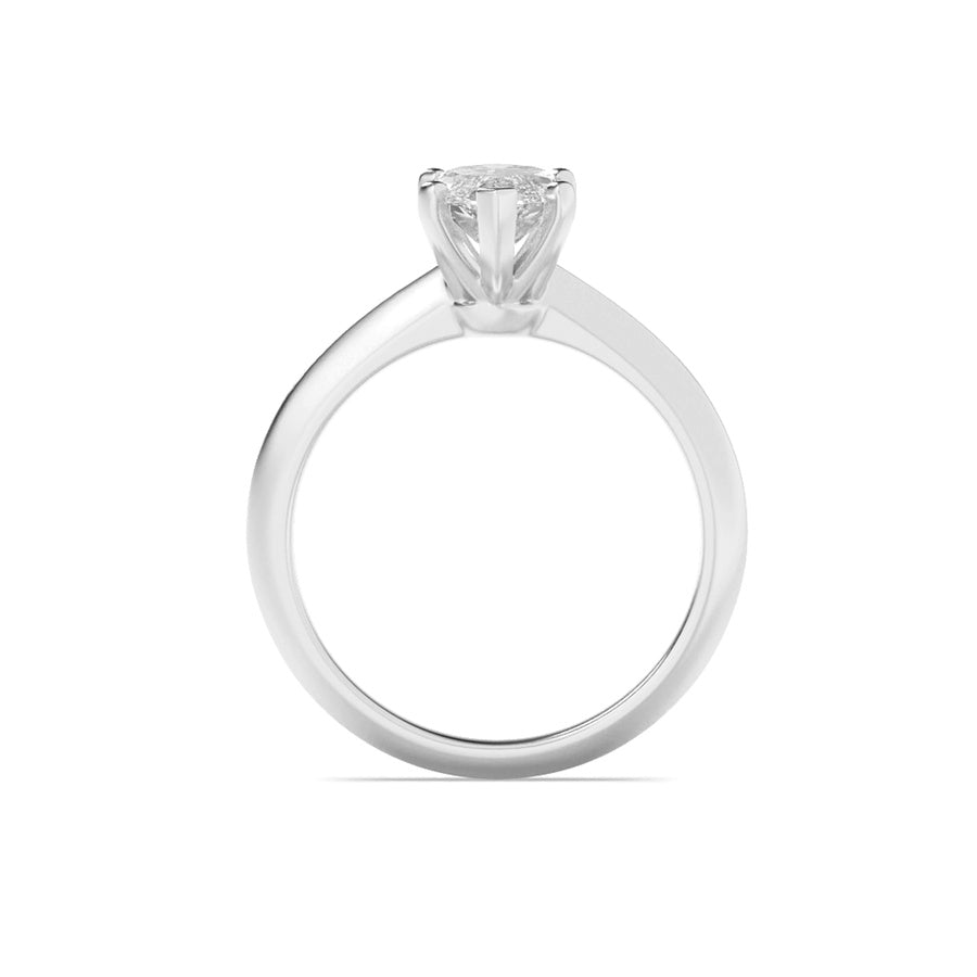 Marquise Shape Knife Edge Shank Solitaire Engagement Ring lab grown diamond