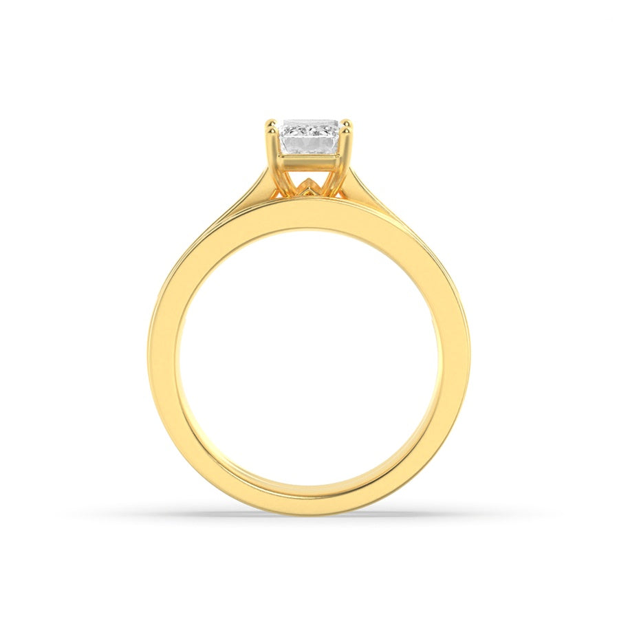 2Cttw Radiant Shaped Lab Grown Diamond (G/VS) Channel Set Bridal Engagement Ring in 10K Gold