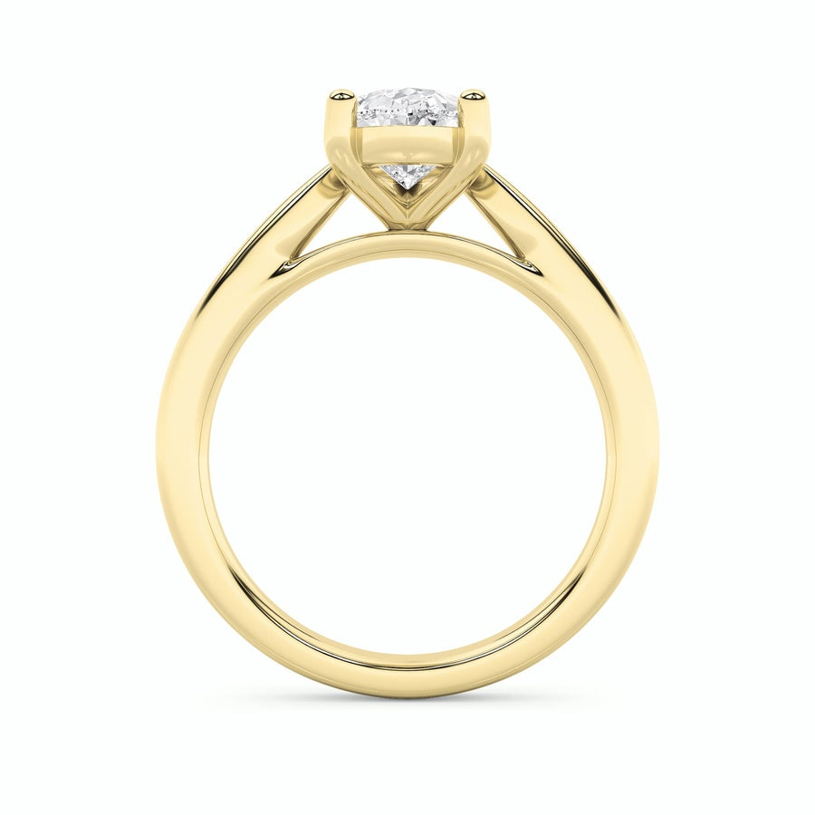 2Cttw Pear Shaped Lab Grown Diamond (F/VS) ClassicShank Solitaire Engagement Ring in 14K Gold