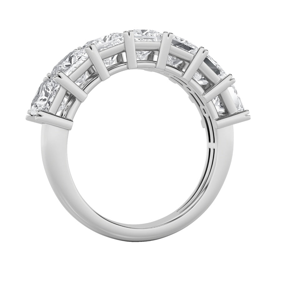 Princess Shape Seven Stone Band Ring lab grown diamond