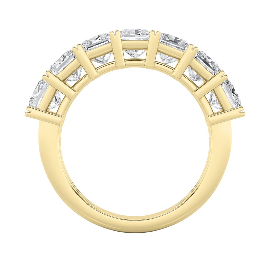 Princess Shape Seven Stone Band Ring lab grown diamond