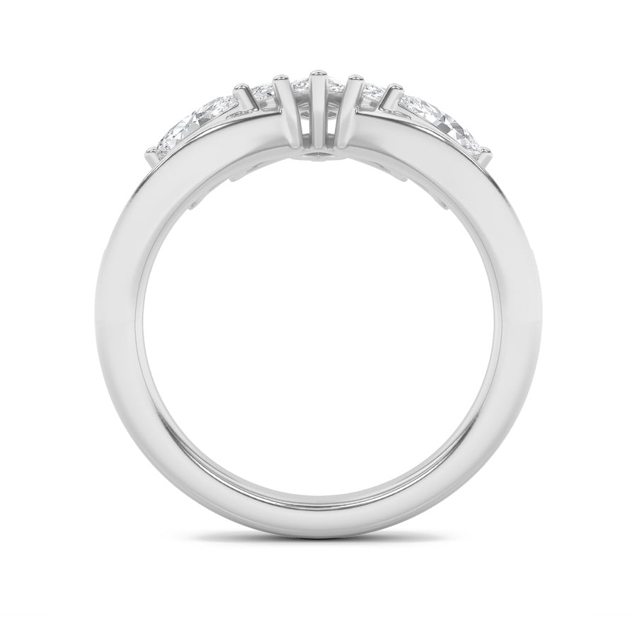 1.5Cttw Marquise Shaped Lab Grown Diamond (F/VVS)Fancy Contour Ring in 14K Gold
