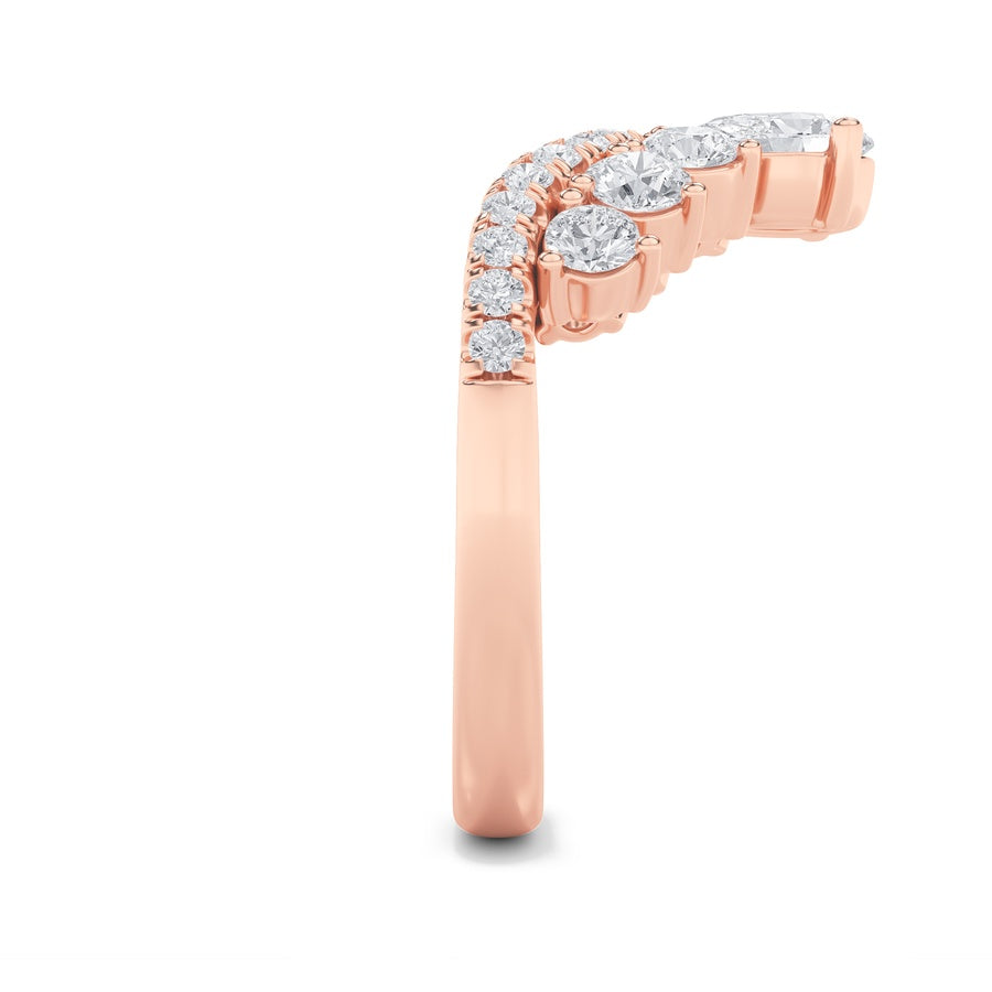 1.5Cttw Pear Shaped Lab Grown Diamond (F/VS) FancyContour Ring in 14K Gold