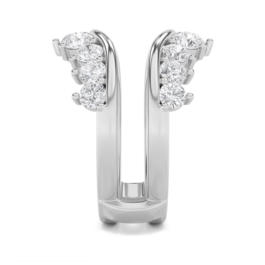 Round Shape Insert Jacket Ring lab grown diamond