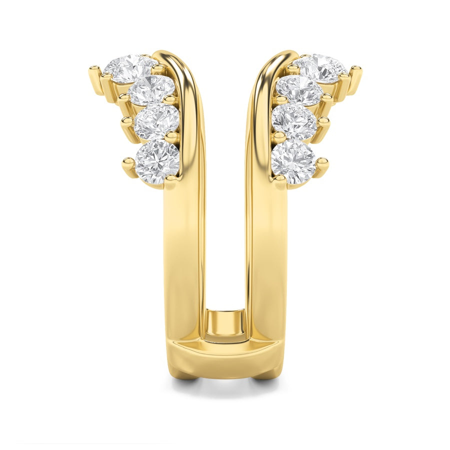 Round Shape Insert Jacket Ring lab grown diamond
