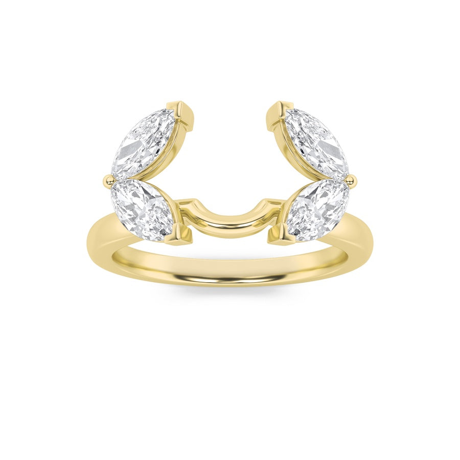 1Cttw Marquise Shaped Lab Grown Diamond (F/VS) Wrap Ring in 14K Gold