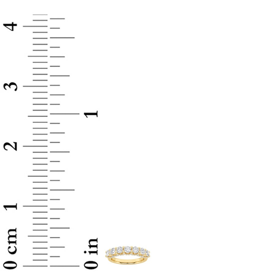 1Cttw Round Shaped Lab Grown Diamond (F/VS) Accented Double Halo Set of Band and Ring in 14K Gold
