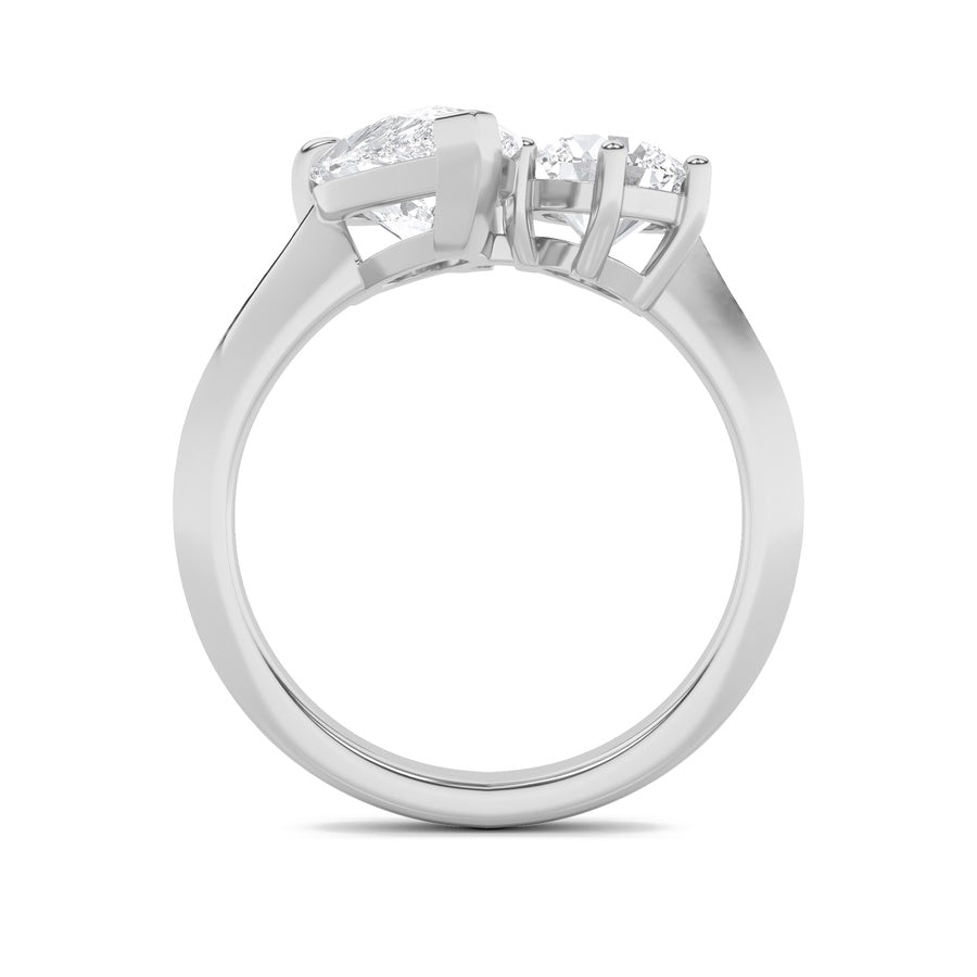 Pear Shape Toi Et Moi Engagement Ring lab grown diamond