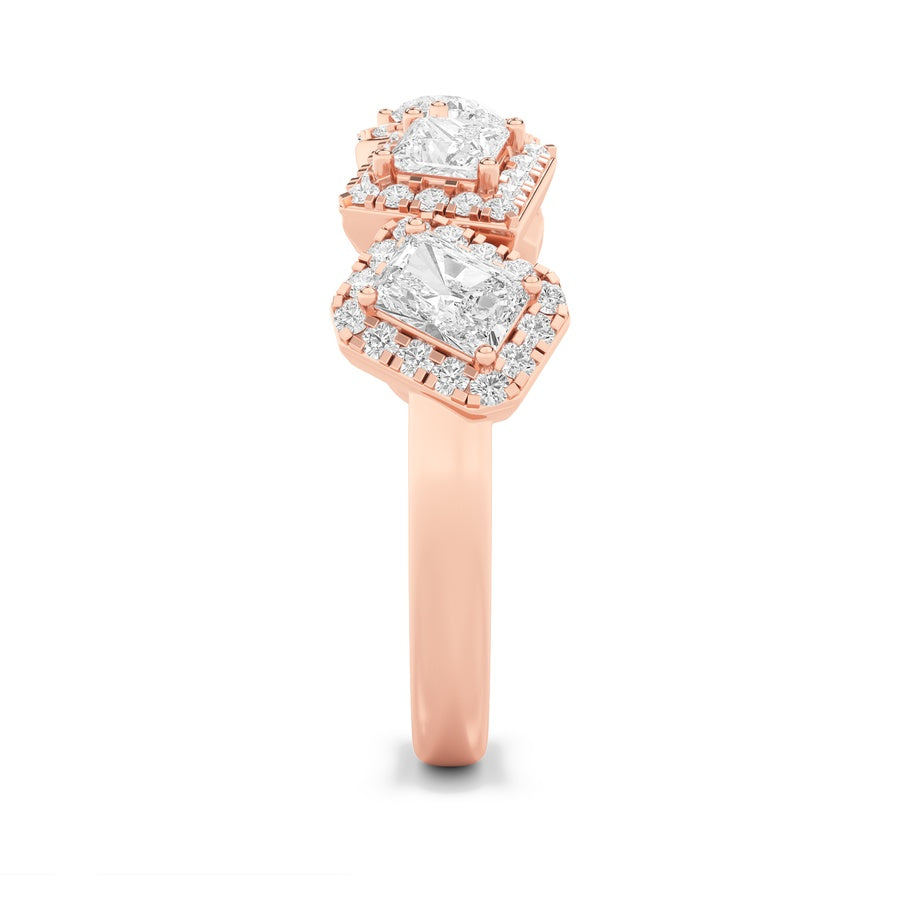 Mix Shape Five Stone Ring lab grown diamond