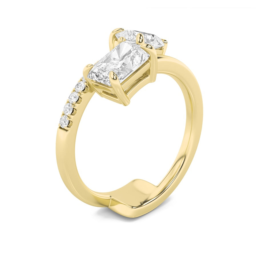 Pear Shape Toi Et Moi Fashion Ring lab grown diamond