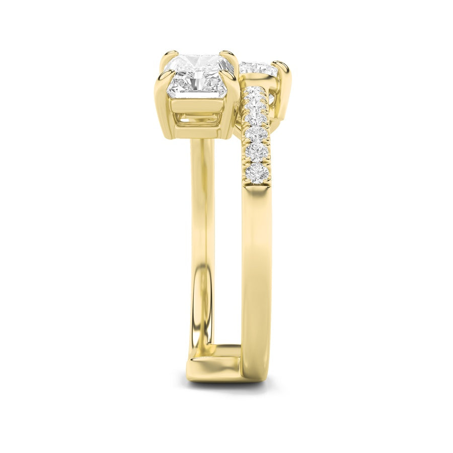 Pear Shape Toi Et Moi Fashion Ring lab grown diamond