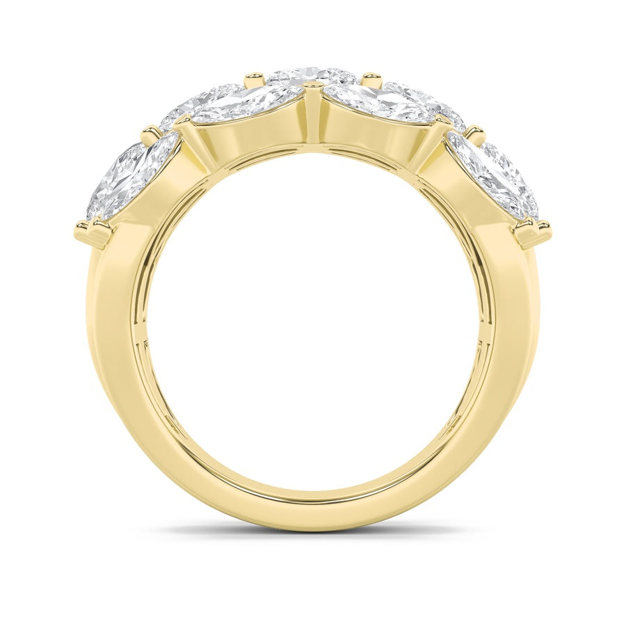 Oval Shape Multi Stone Band Ring lab grown diamond