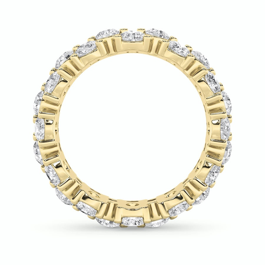 5Cttw Round Shaped Lab Grown Diamond (F/VS) Eternity Band Ring in 14K Gold