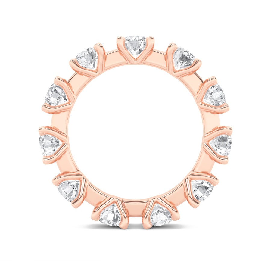 3Cttw Round Shaped Lab Grown Diamond (F/VS) Eternity Band Ring in 14K Gold