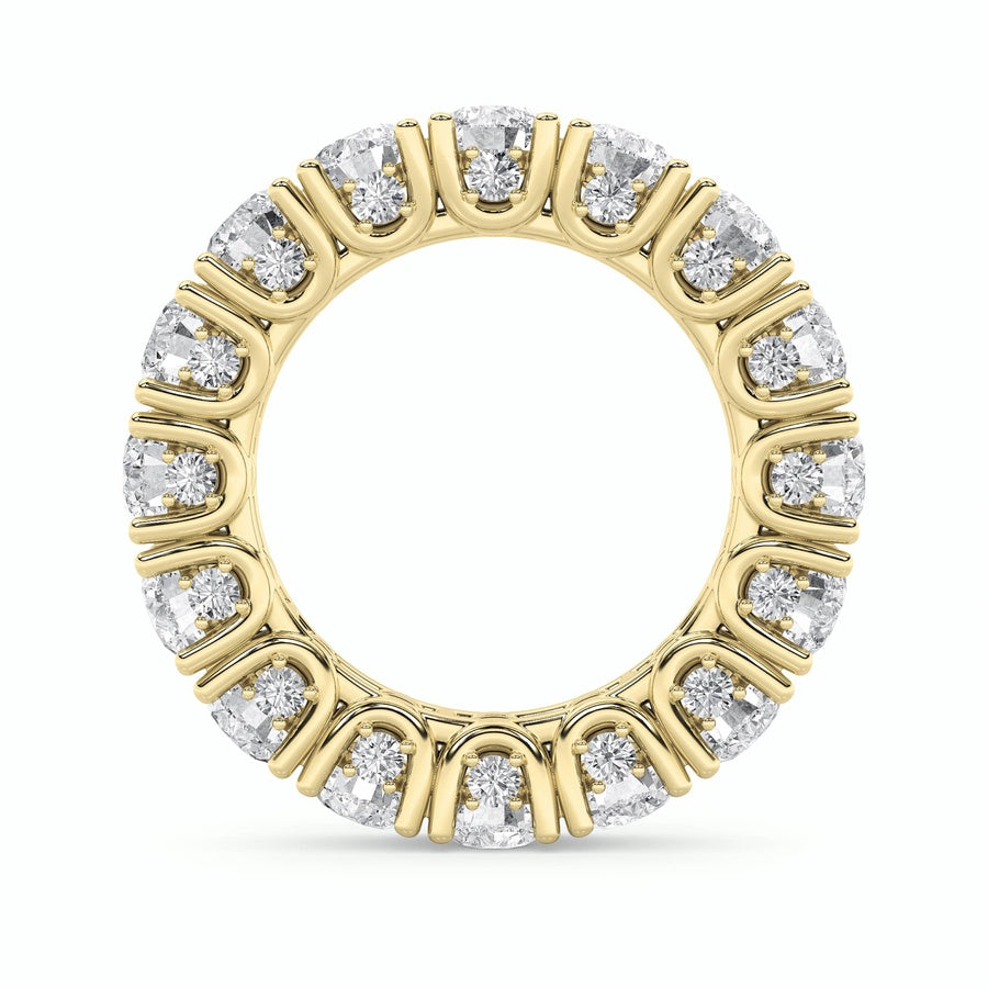 7Cttw Round Shaped Lab Grown Diamond (F/VS) Eternity Band Ring in 14K Gold